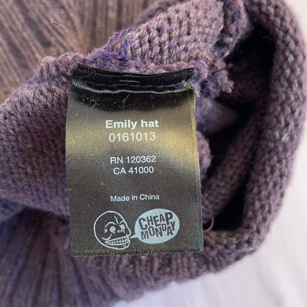 Purple Cheap Monday Toque . - Picture 3 of 5